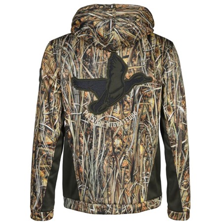 MEN'S SWEATSHIRT PERCUSSION ZIPPERED HOOD REED - CAMO WET/PASSION MIGRATE