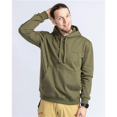 MEN'S SWEATSHIRT PINEWOOD LOGO HOODIE - PINE GREEN