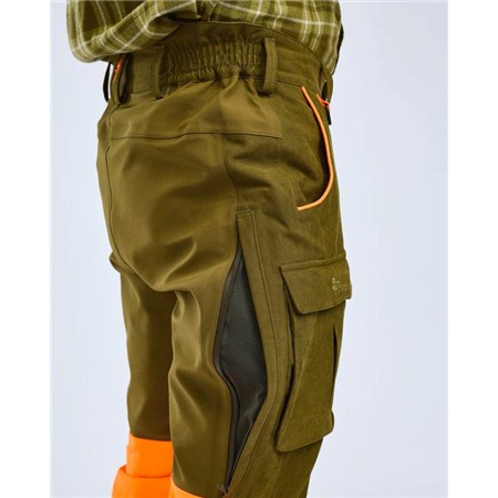 MEN'S TROUSERS PINEWOOD FURUDAL EXP HUNTING - OLIVE GREEN/ORANGE
