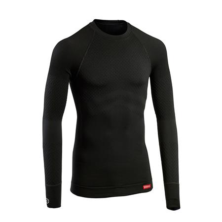 Men's Underwear Damart T-Shirt Thermolactyl Energy 3 Crew Neck - Black