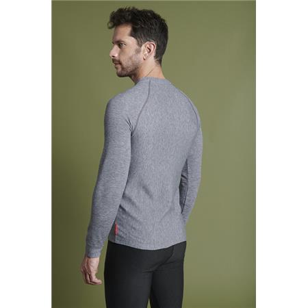 MEN'S UNDERWEAR DAMART TEE SHIRT THERMOLACTY COMFORT 3 COL ROND - GREY