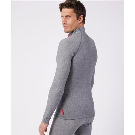 MEN'S UNDERWEAR DAMART TEE SHIRT THERMOLACTYL COMFORT 4 COL ZIP - GREY