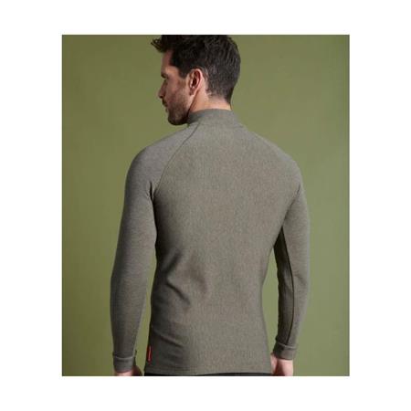 MEN'S UNDERWEAR DAMART TEE SHIRT THERMOLACTYL COMFORT 5 ZIP - KHAKI