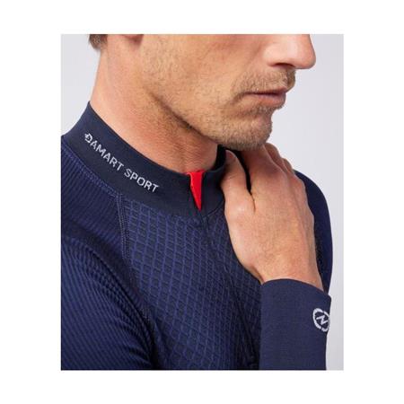 MEN'S UNDERWEAR DAMART TEE SHIRT THERMOLACTYL ENERGY 3 COL ZIP - BLUE