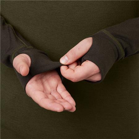 MEN'S UNDERWEAR HARKILA BASE WARM MAILLOT DE CORPS - GREEN/BROWN