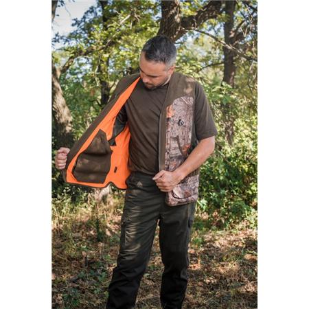 MEN'S VEST SOMLYS CLASSY REVERSIBLE 611 - BROWN/ORANGE