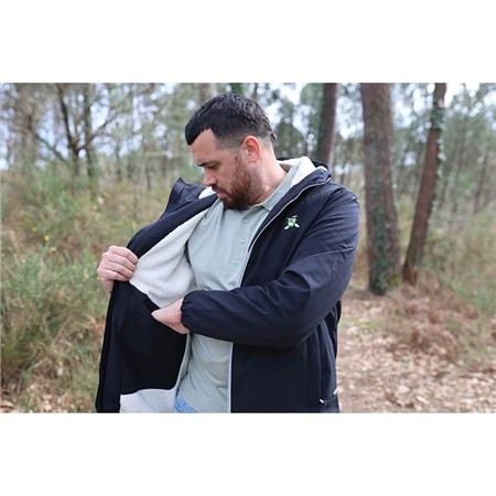 MEN'S WATERPROOF JACKET LE PAIRON BÉCASSIER SHERPA - NAVY