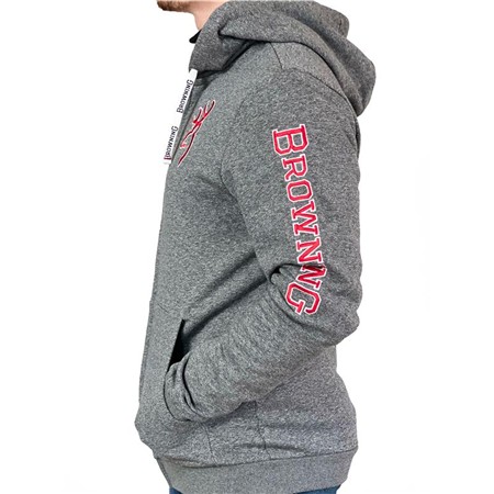 MEN'S ZIP-UP HOODIE BROWNING SNAPSHOT EXCLUSIVE CHASSEUR.COM-GREY