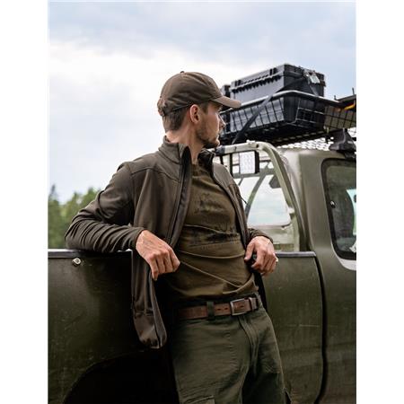 MĘSKA KOSZULKA Z KRÓTKIM RĘKAWEM HARKILA NATURE S/S - SLATE BLACK