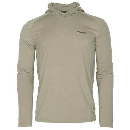 Męski T-Shirt Z Długim Rękawem Pinewood Insectsafe Function Hoodie - Khaki