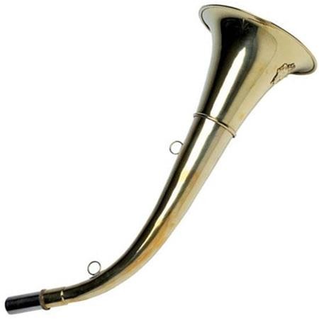 Messing Jachthoorn Met Beker Januel