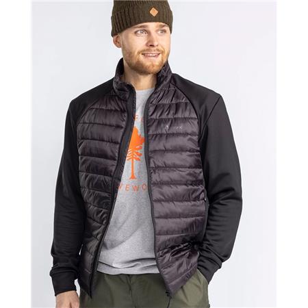 MIESTEN FLEECETAKKI PINEWOOD FINNVEDEN HYBRID POWER FLEECE - MUSTA