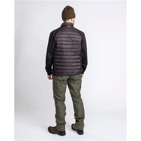 MIESTEN FLEECETAKKI PINEWOOD FINNVEDEN HYBRID POWER FLEECE - MUSTA