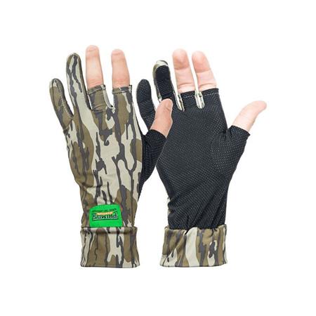 Mitaines Primos Hunting Calls Stretch Anti-Dérapants 3 Doigts Découverts - Mossy Oak Bottomland
