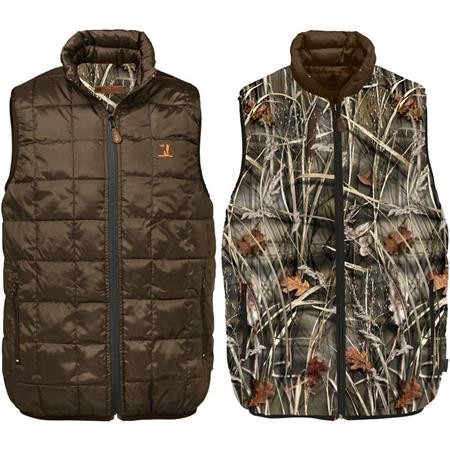 Mixed Jacket Sleeveless Percussion Warm Reversible - Ghost Camo Blaze Black