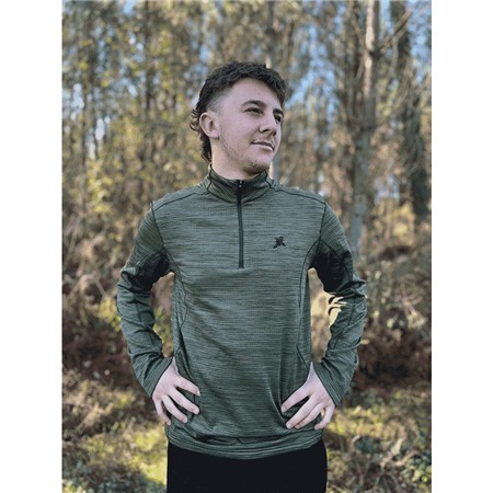 Moletom Masculino Le Pairon Bécassier Molletonné Thermal - Kaki
