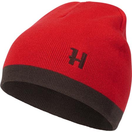 MÜTZE HARKILA ASPIRE REVERSIBLE - SHADOW BROWN/RED