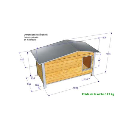 NICHE DIFAC ISOLEE CONFORT TOIT 2 PANS