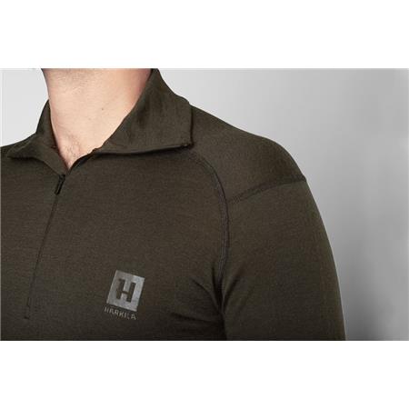 ONDER MANNENKLEDING HARKILA BASE ALL SEASON HALF ZIP T-SHIRT COLTRUI - MARRÓN - BRUIN