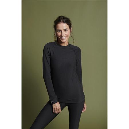 Onder Vrouwenkleding Damart Tee Shirt Thermolactyl Comfort 3 Ronde Hals - Negro - Zwart