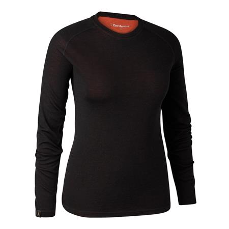 Onder Vrouwenkleding Deerhunter Lady Quinn Merino Onderhemd - Negro - Zwart
