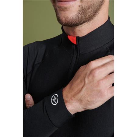 ONDERKLEDING HEREN DAMART TEE SHIRT THERMOLACTYL COMFORT 5 COL ZIP - ZWART