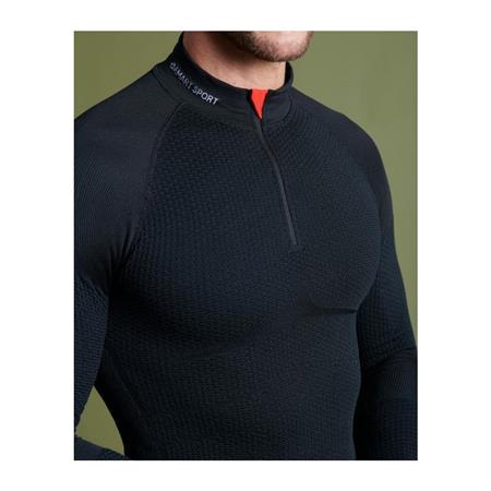 ONDERKLEDING VOOR HEREN DAMART TEE SHIRT THERMOLACTYL ENERGY 4 COL ZIP - ZWART