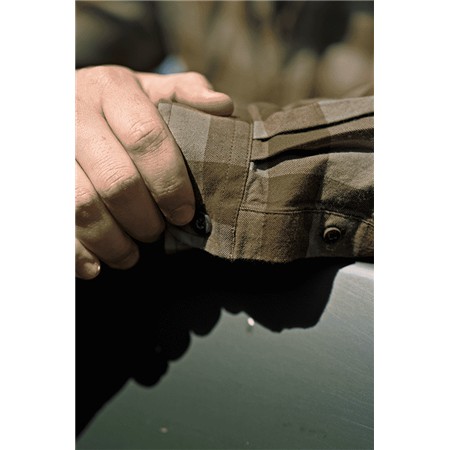 OVERHEMD MET LANGE MOUWEN VOOR HEREN HARKILA SCANDINAVIAN L/S - DARK OLIVE CHECK