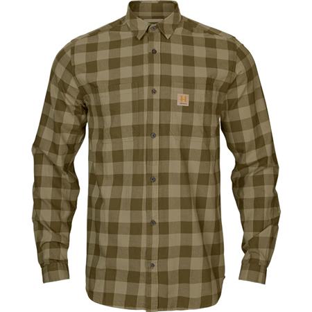 Overhemd Met Lange Mouwen Voor Heren Harkila Scandinavian L/S - Dark Olive Check