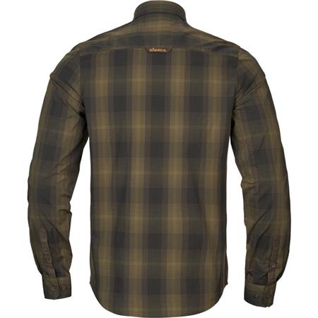 OVERHEMD MET LANGE MOUWEN VOOR MANNEN HARKILA AKKAN L/S - WILLOW GREEN/SHADOW BROWN