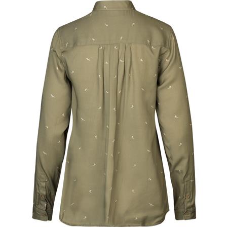 OVERHEMD MET LANGE MOUWEN VOOR VROUWEN HARKILA XXX LADY - DUST GREEN/FLYING DUCKS