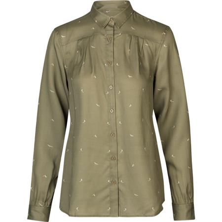 Overhemd Met Lange Mouwen Voor Vrouwen Harkila Xxx Lady - Dust Green/Flying Ducks