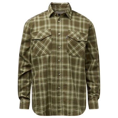 Overhemden Met Lange Mouwen Voor Mannen Pinewood Härjedalen - Olive Green