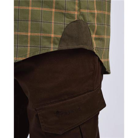 OVERHEMDEN MET LANGE MOUWEN VOOR MANNEN PINEWOOD WOLF - GREEN/TERRACOTTA