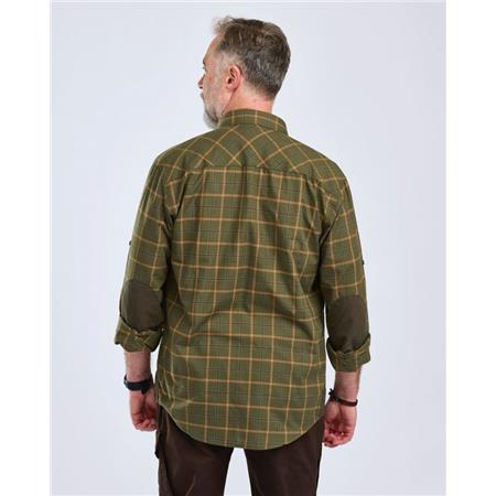 OVERHEMDEN MET LANGE MOUWEN VOOR MANNEN PINEWOOD WOLF - GREEN/TERRACOTTA
