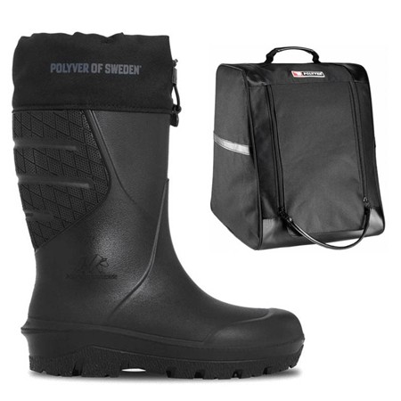 Pacchetto Stivali Unisex Polyver Classic Sport Mid Nero + Borsa