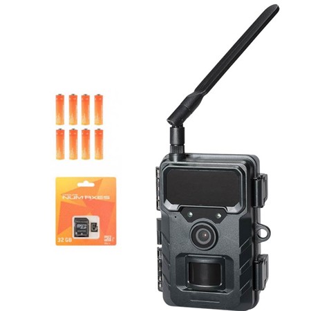 Pack Câmera De Caça Numaxes 1 Piège Photographique Cellulaire Pie1150 + 8 Piles Aa + 1 Carte Mémoire 32 Gb