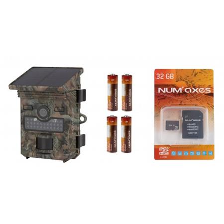 Pack Fototrappola Numaxes Pie1069 Con Pannello Solare Integrato Tutto Incluso