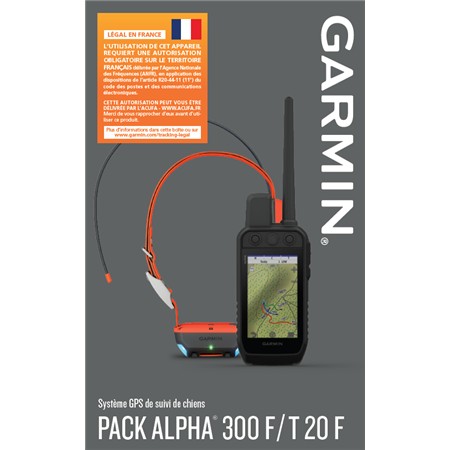 PACK GARMIN TÉLÉCOMMANDE ALPHA 300 F + COLLIER DE REPÉRAGE ET DRESSAGE T20