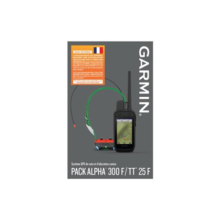 PACK GARMIN TÉLÉCOMMANDE ALPHA 300 F + COLLIER DE REPÉRAGE ET DRESSAGE TT25 F