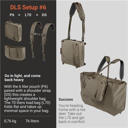 PACK VORN DLS #6 SAC À GIBIER 70L + BRETELLES + POCHETTE 6L