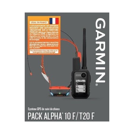 PACKUNG GARMIN TÉLÉCOMMANDE ALPHA 10 F AVEC COLLIER DE REPERAGE T20 F