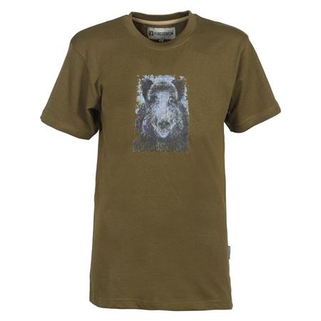 Παιδικό T-Shirt Με Κοντά Μανίκια Percussion Τυπωμένο Με Μεταξοτυπία - Χακί