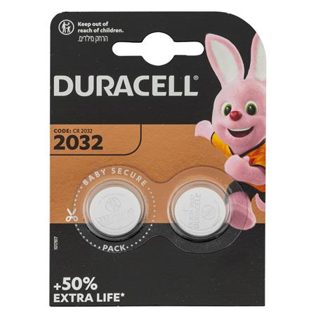 Πακέτο 2 Μπαταριών Duracell Cr2032 Lithium 3 V