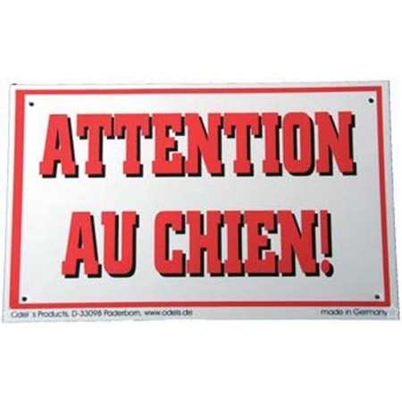 Panel De Advertencia “Attention Au Chien”