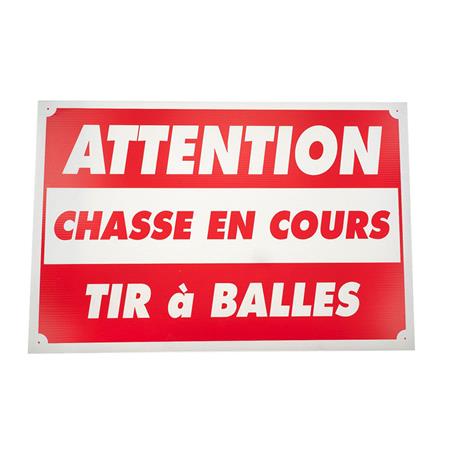 Panneau De Signalisation Januel Attention Chasse En Cours Tir À Balles