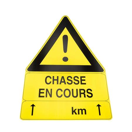 Panneau De Signalisation Triangulaire Akylux Chasse En Cours - Januel Januel Triangulaire Chasse En Cours