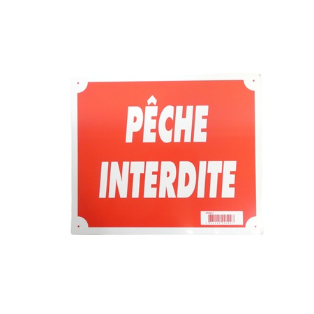 Panneau Signalisation Europ Arm Pêche Interdite - Aluminium