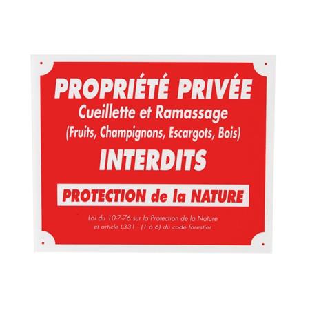 Pannello Di Segnalazione Januel Propriete Privee Ceuillette Interdite