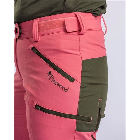 PANTALON FEMME PINEWOOD ABISKO - PINK BLUSH/MOSSGREEN